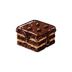 Delicious Chocolate Layer Cake with Ganache and Coffee Beans