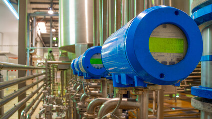 blurred industrial background with industrial equipment in a factory