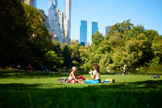 Women spend the day in central park