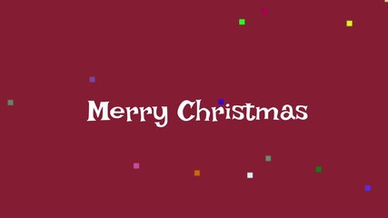 Animated Merry Christmas Greeting Card Video Background Loop