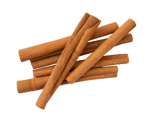 Cinnamon sticks isolated on transparent background