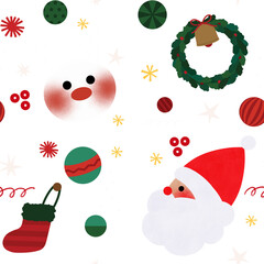 Santa and Deer Pattern 