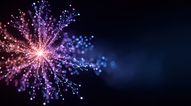 Colorful fireworks display symbolizing celebration and presence in web3 technology and digital innovation