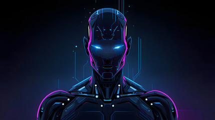 3d render of a futuristic robot