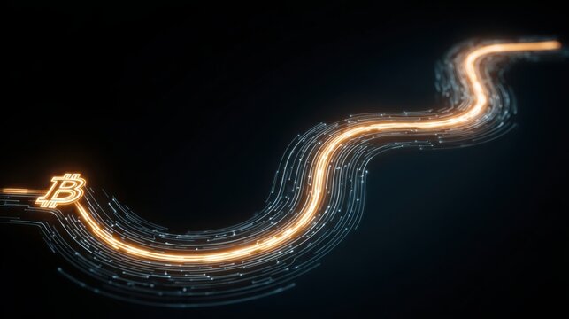 Glowing orange light representing hope and predictions in the ai crypto adoption roadmap concept
