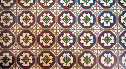 Floor with old tiles