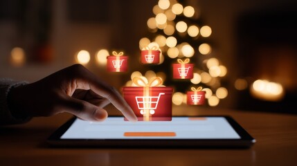 business season, holiday e-commerce, Exploring Cozy Holiday E-Commerce Templates on Tablet