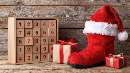 Festive holiday decor rustic cabin product display cozy environment close-up view christmas spirit