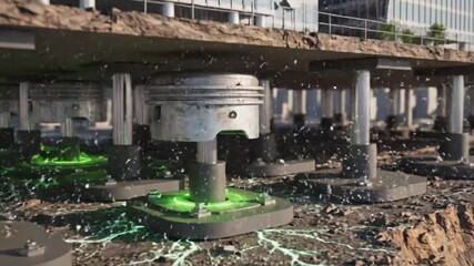 City Skyscrapers Protected by Earthquake-Proof Piston Technology
