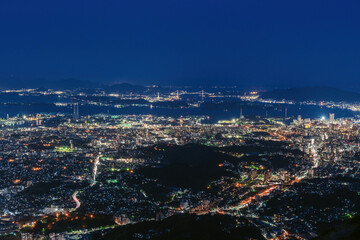 Fototapeta premium night view of the japan city 