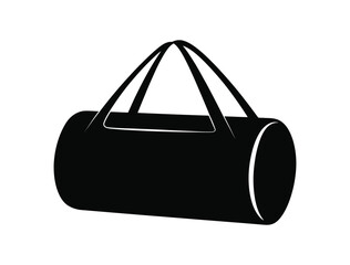 Duffel Bag or Gym Bag Icon | Travel, Sports, and Luggage Silhouette Vector