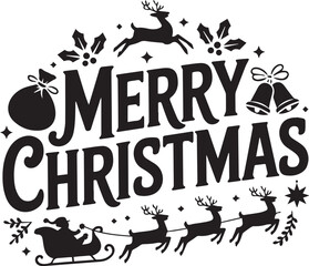 Merry Christmas SVG, Vintage Christmas svg