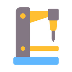 Milling Machine Icon - Flat Color