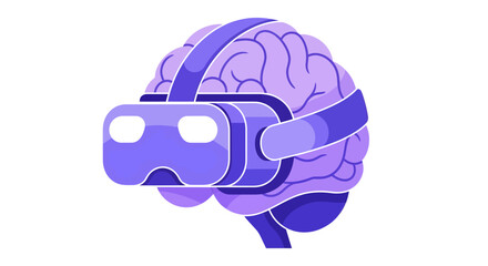 Explore virtual worlds with this captivating brain VR headset concept art, perfect for innovative technology and gaming ventures, discover immersive new experiences