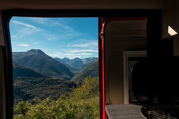 View of Aneto from the Camper van