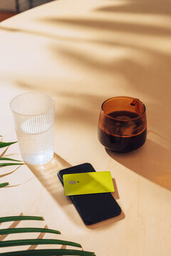 Paying drink with card