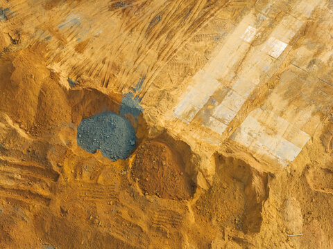 Aerial View of Construction Site Earthwork