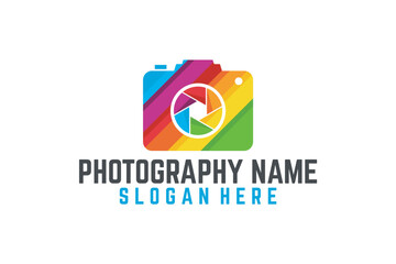 Colorful Camera Logo Design for Photography Business.