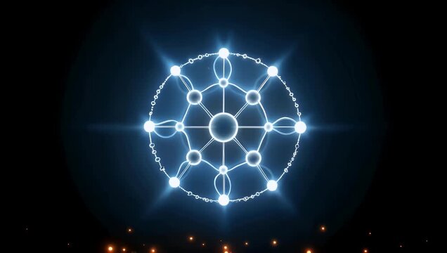 Scientific 4K neon animation on a black background clearly illustrating the complex molecular structure of Norepinephrine NE also known as Noradrenaline NA or Noradrenalin a crucial neurotransmitter