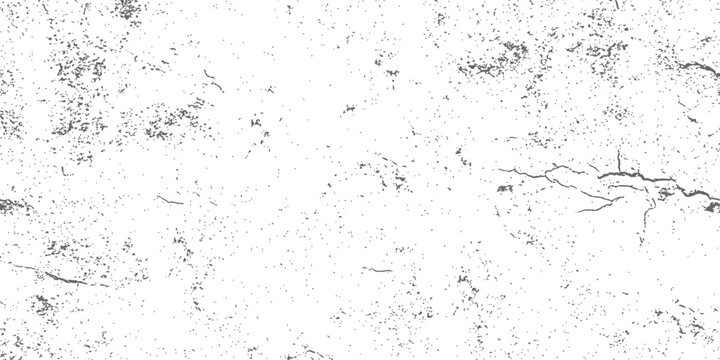 Seamless distressed grunge black and white texture overlay vector Cracked wall cement dirt effect background