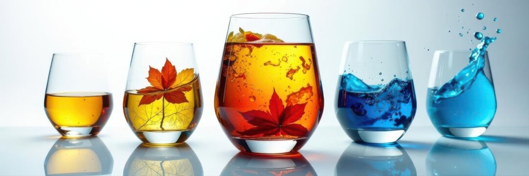 Stylish glass artwork, layered design suggests earth, air, fire, water interplay , geometric, abstract