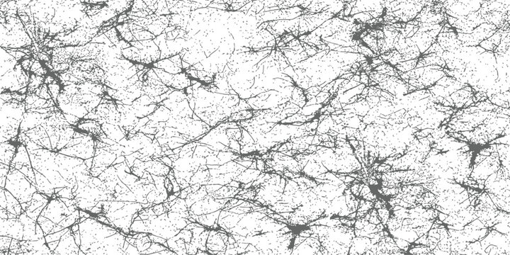 Seamless grunge distressed texture vector background Abstract monochrome tangled lines pattern resembling cracks roots or cobwebs