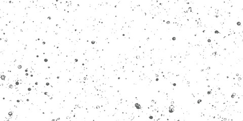 Seamless grunge texture distressed overlay with scattered paint specks dust and noise vector background black and white