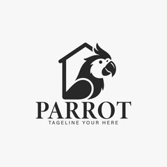 Parrot symbol logo design template. The logo is designed for a company or brand.