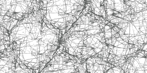 Distressed Vector Texture Background with Chaotic Tangled Lines Grunge Overlay Pattern