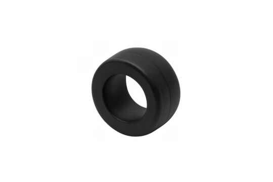 Black rubber tire wheel isolated on transparent background - Powered by Adobe