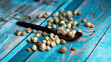 Dry Cardamom (kapulaga, Amomum compactum, cardamum). Cardamom are used as flavorings and cooking spices in food and drink