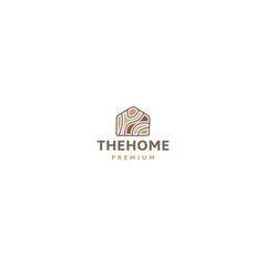 House wood logo design template flat vector