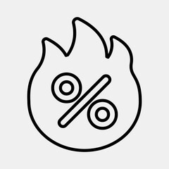 Icon hot sale. Black Friday Sale elements. Icon in line style.