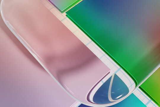 Colorful Abstract Shapes Create an Artistic Composition