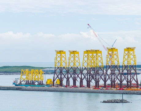 Offshore Wind Turbine Foundations at Manufacturing Port