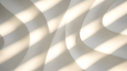 Sophisticated modern wall design with geometric shapes and sunlight creates an elegant, calming atmosphere