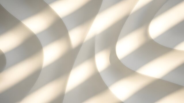 Sophisticated modern wall design with geometric shapes and sunlight creates an elegant, calming atmosphere