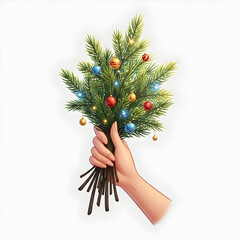 Smiling Snowman with Christmas Gifts and Winter Scarf