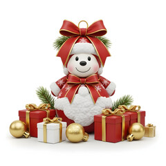 Christmas Tree Ornament Set with Bells and Holiday Decorations