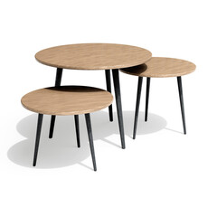 Wooden coffee table isolated on white