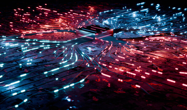 Connecting network and technology concept