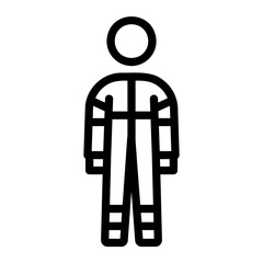 Humanoid robot Line Icon