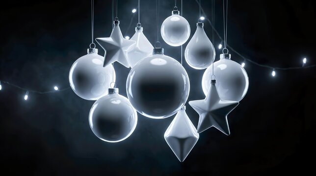 polished white ornament elements