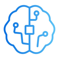 Fototapeta premium Brain shaped Gradient icon