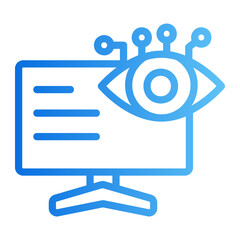 Computer vision eye Gradient icon
