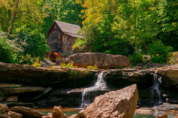 Glade Creek Grist Mill in Babcock State Park in West Virginia, USA, located in Clifton, WV. 
