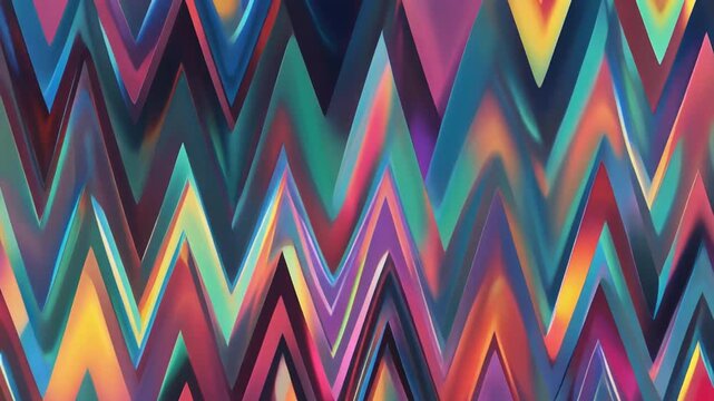Abstract colorful zigzag pattern background for creative designs and projects.