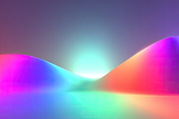 Luminous abstract waves, vivid gradients, bright glow
