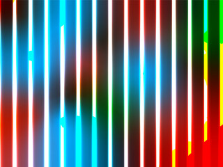 Blue Red Orange Vertical Glow Bars