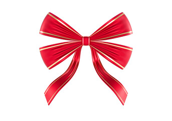 red and gold decorative ribbon, transparent background